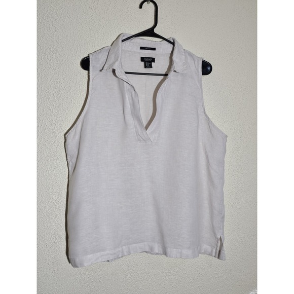 Jones New York Xl Linen Sleevless Tunic Top Boxy Lagenlook Boho‎ - Picture 1 of 9